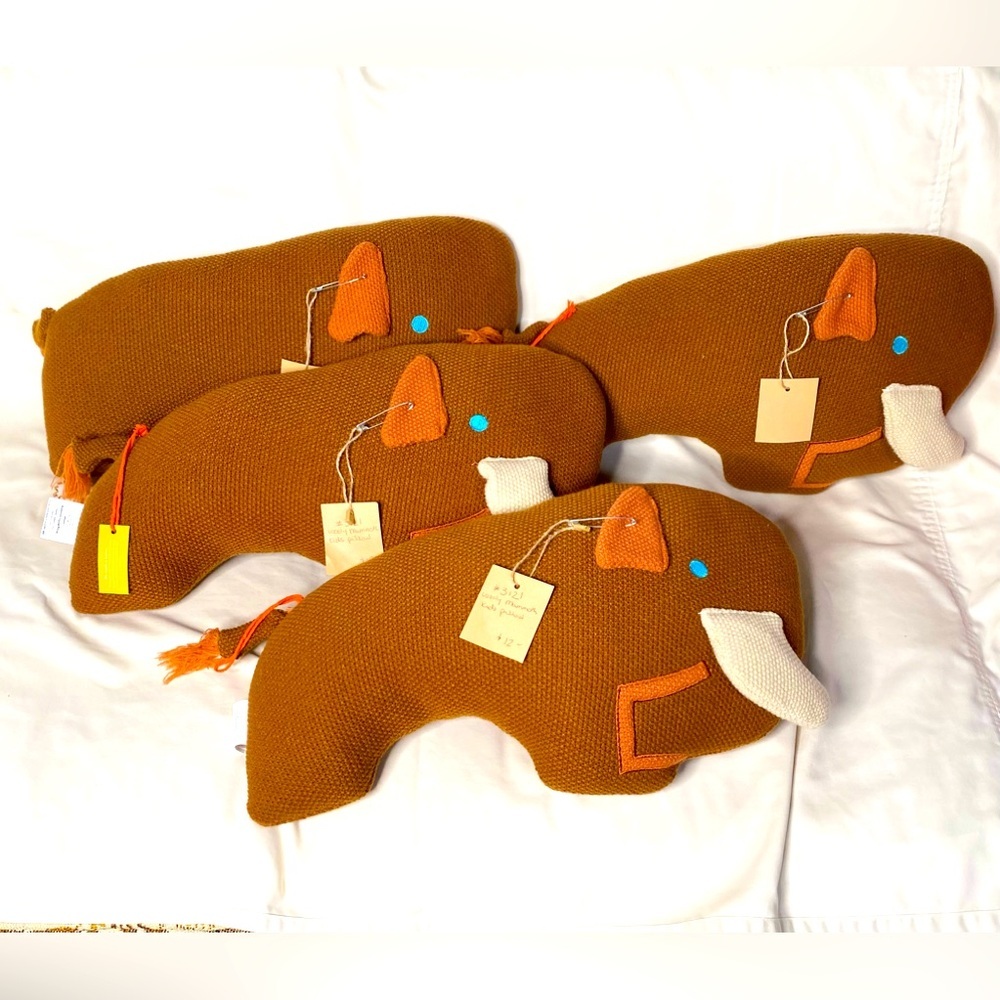4 Wooly Mammoth Pillow Plush toy Christian Robinson 17x9 Limited Edition Kids